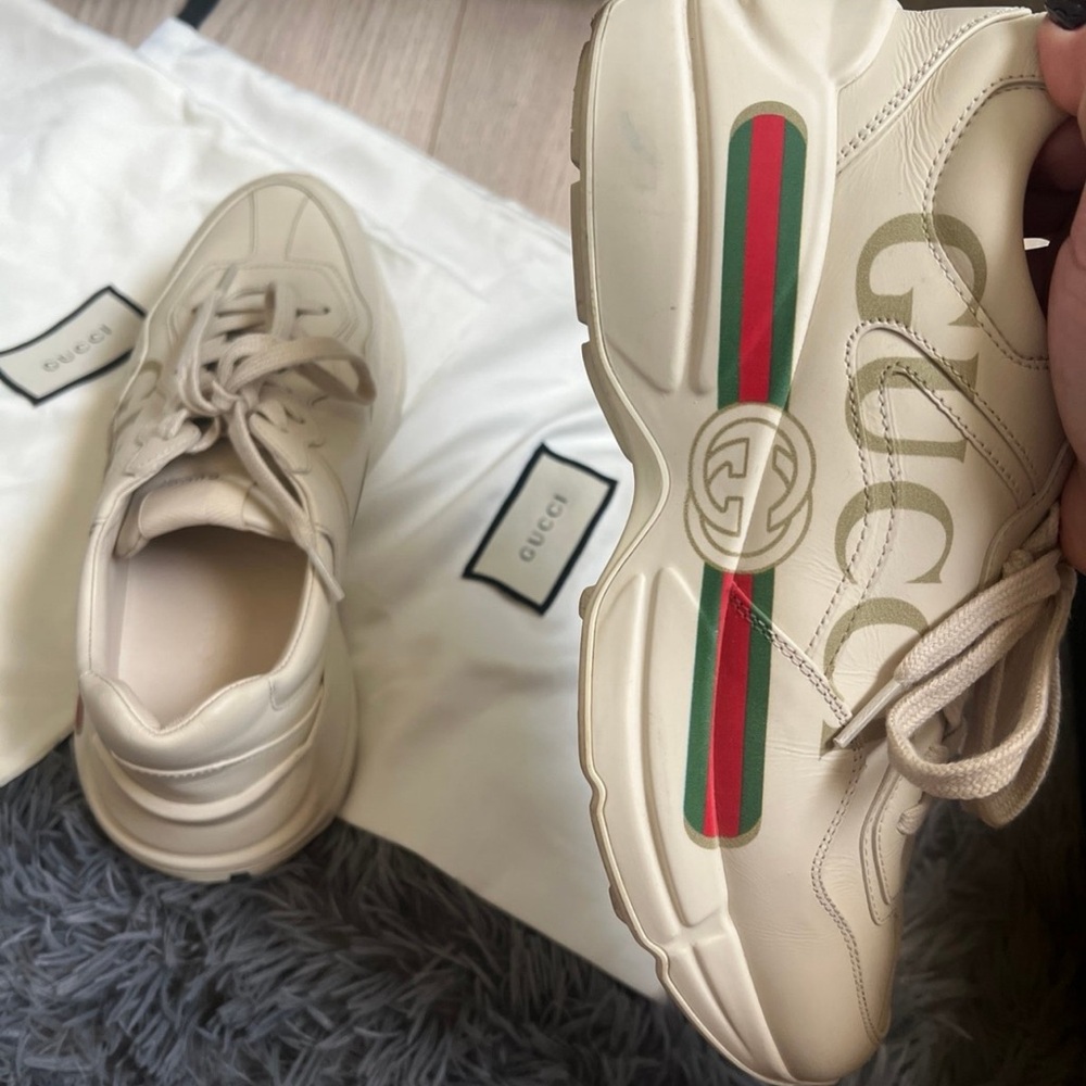 Gucci Rhyton Leather Sneaker - Picture 5 of 6